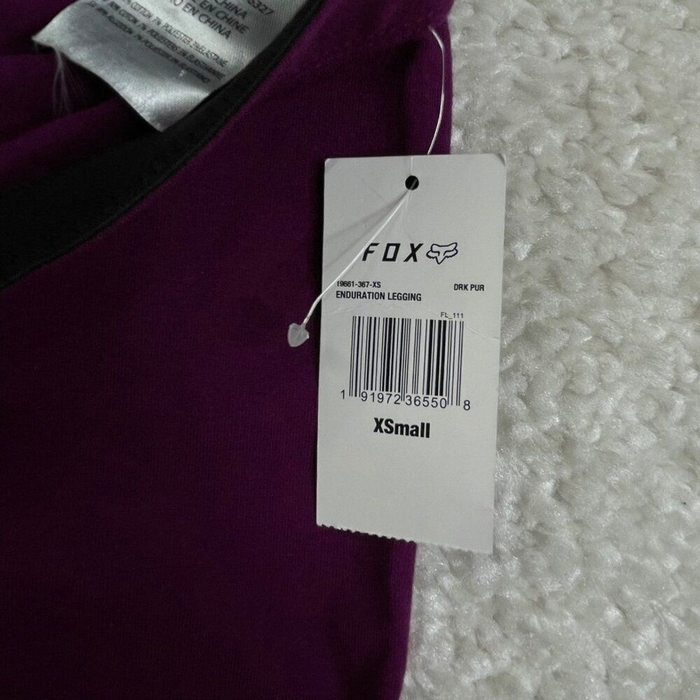 Fox Enduration Knit Cotton Legging Purple Xs New — image 5 of 8
